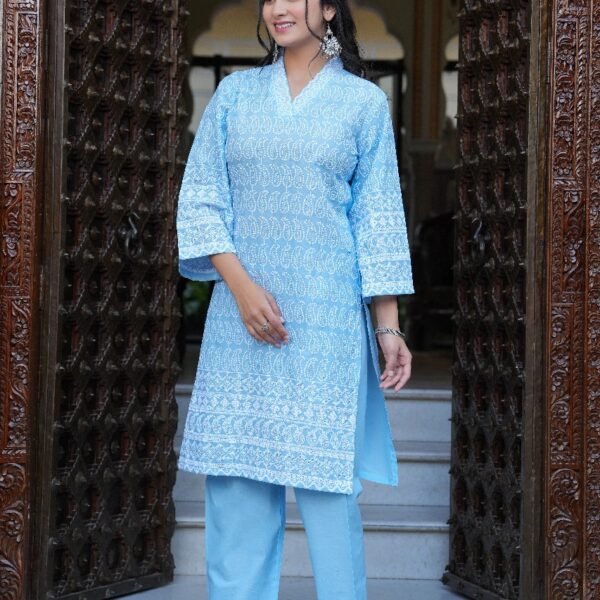 Chicken embroidery ORGANIC COTTON two piece sets