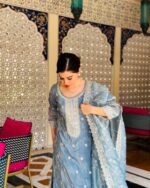 New Pure Gold Crush Top&Pent&Dupatta set