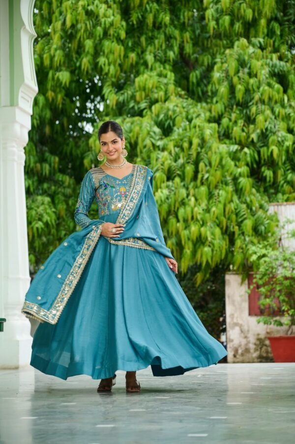 PREMIUM READYMADE GOWN-DUPATTA SET
