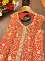 Embroidered Georgette Sharara Suit With Sequence Embroidered