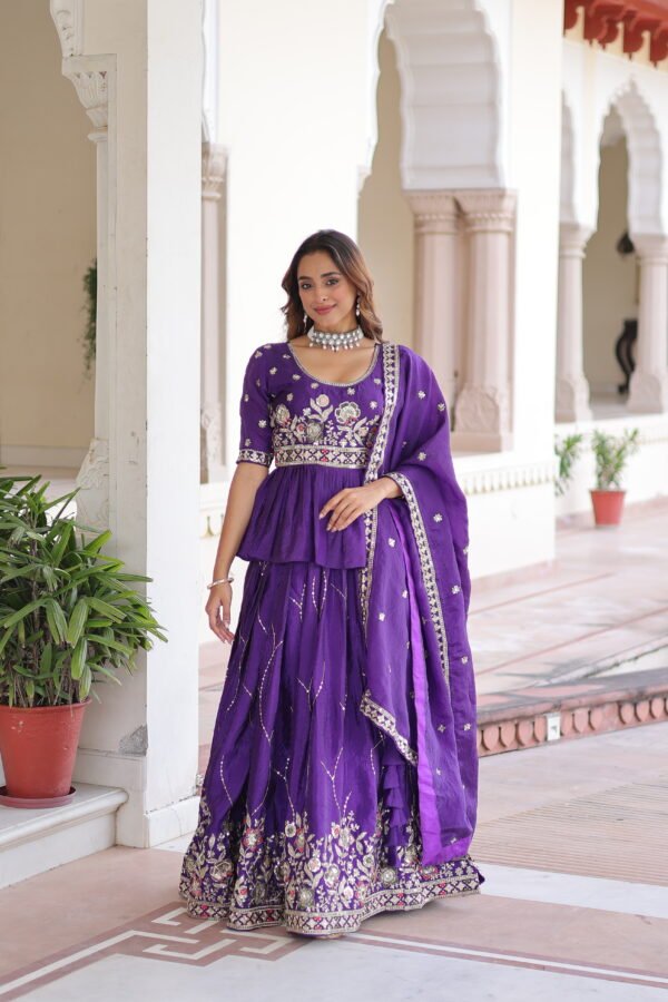 Sequins Embroidered Readymade Lehenga choli Set