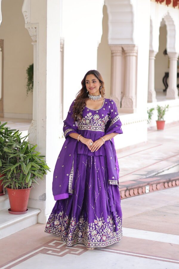 Sequins Embroidered Readymade Lehenga choli Set