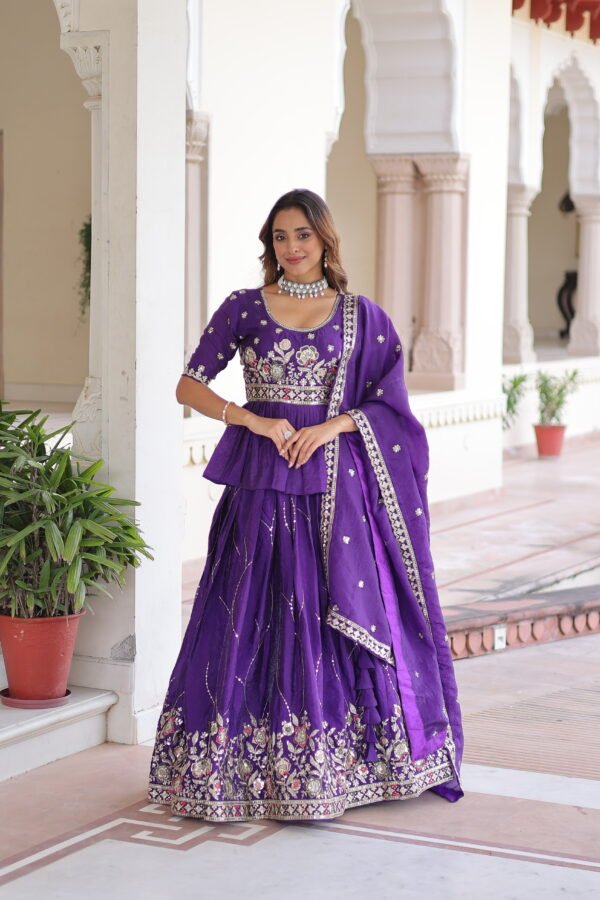 Sequins Embroidered Readymade Lehenga choli Set