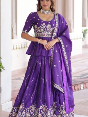Sequins Embroidered Readymade Lehenga choli Set