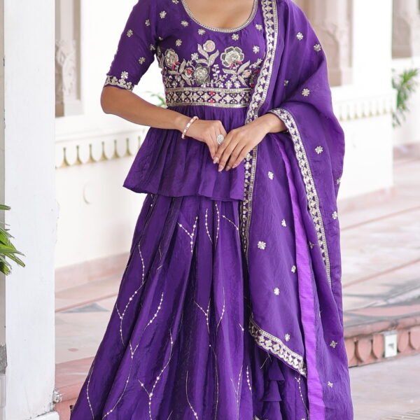 Sequins Embroidered Readymade Lehenga choli Set