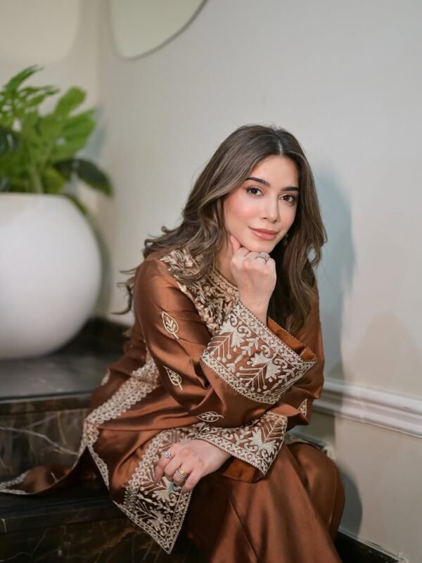  Đěsigner Party Wear Look Pur Chinon Silk Top & Palazzo With Dupatta set